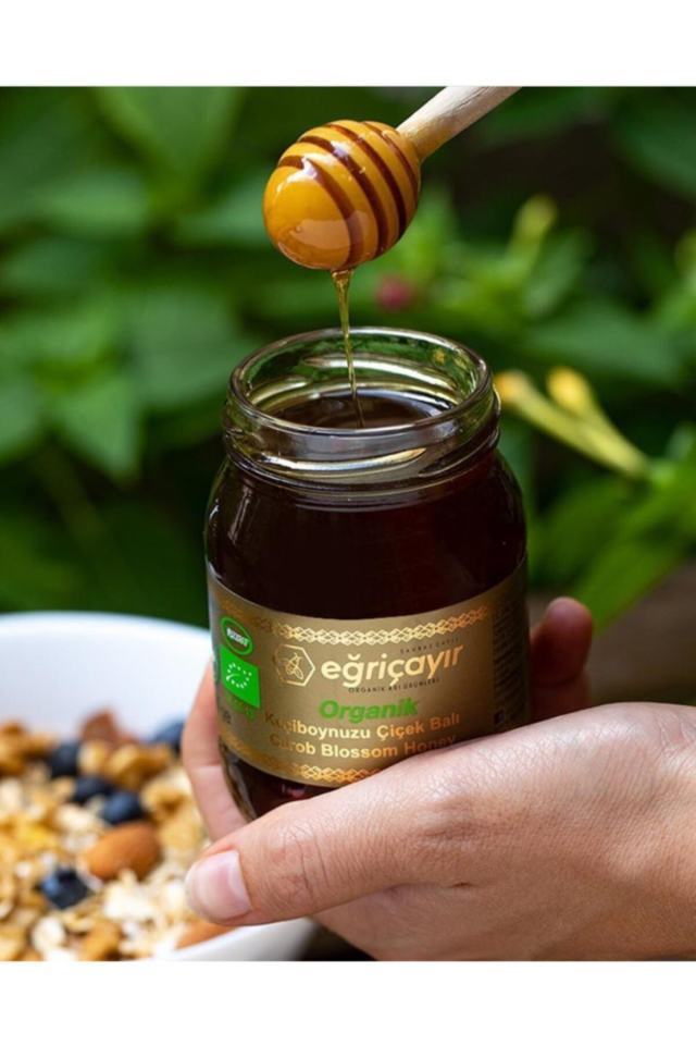 Şahbaz Çaylı Eğriçayır Organic Carob Flower Honey 225 Gr