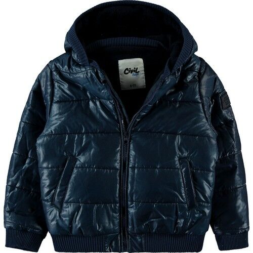 Boys Hooded Coat 6-9 Years Navy Blue