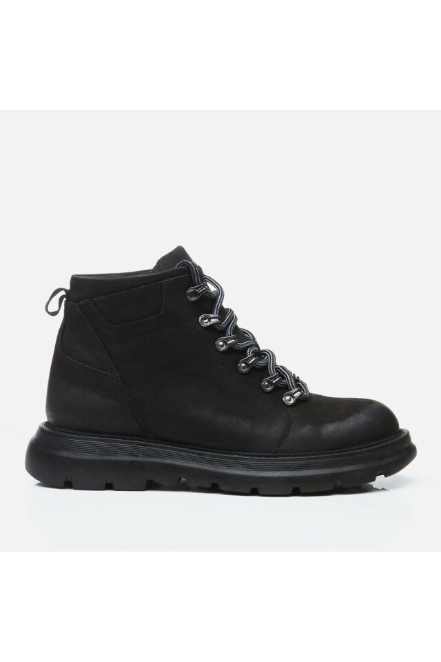 Genuine Leather Black Men's Casual Boots