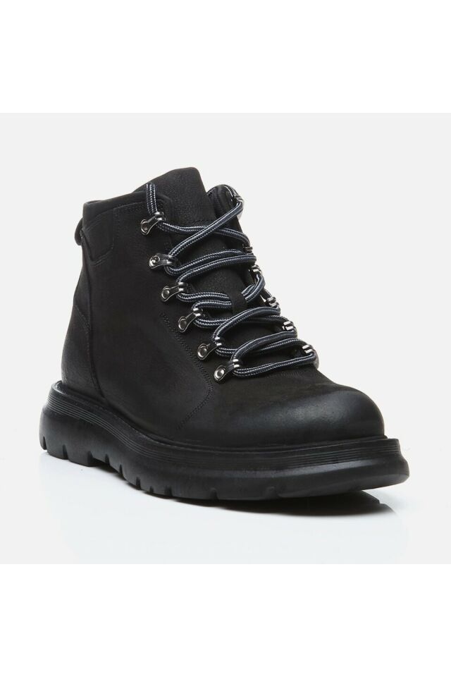 Genuine Leather Black Men's Casual Boots