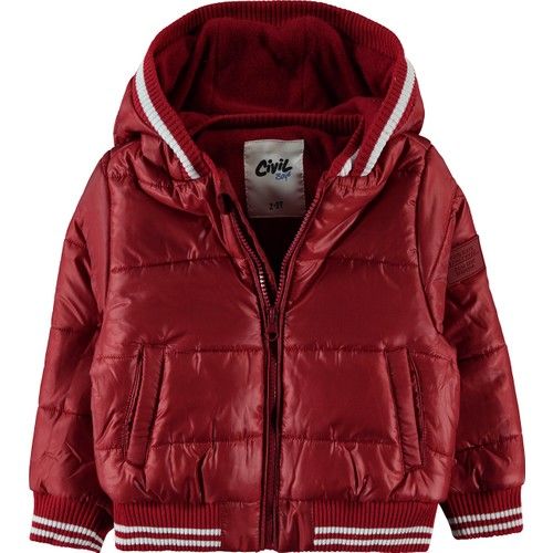 Boys Hooded Coat 2-5 Years Red