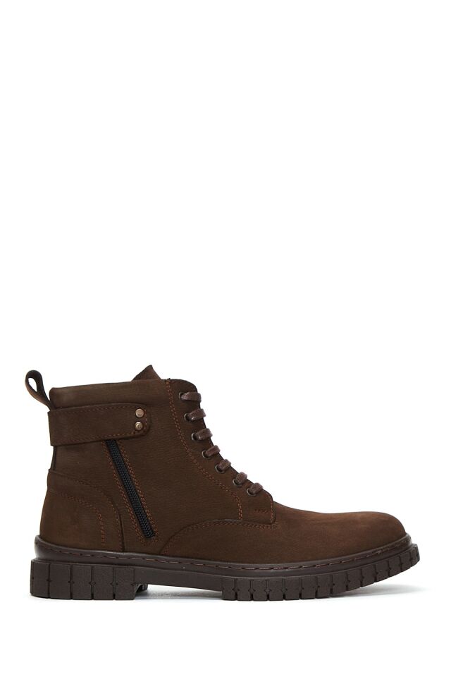 Men's Nubuck Leather Zipper Boots