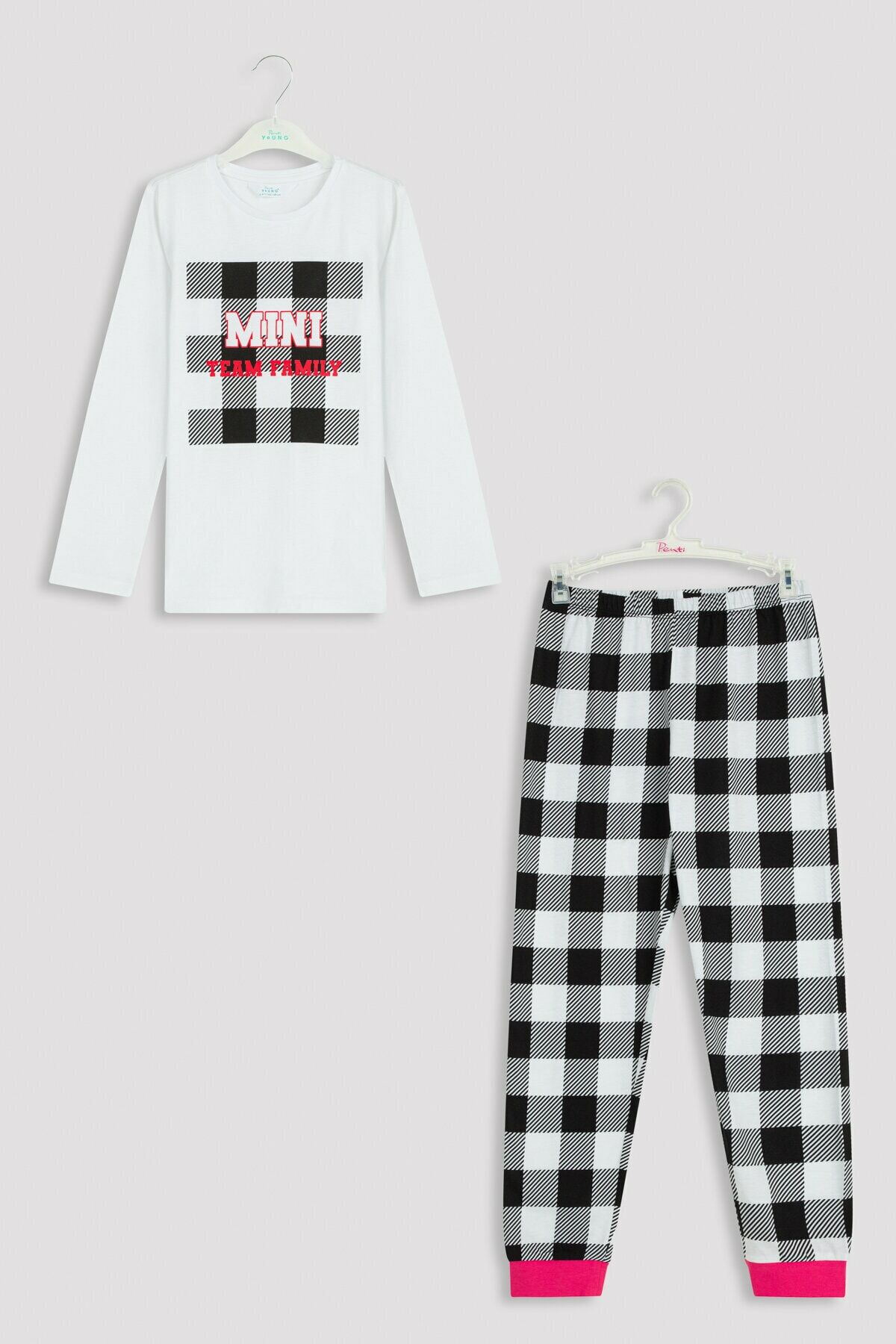 Optik Beyaz Team Fam 2li Pijama Takımı