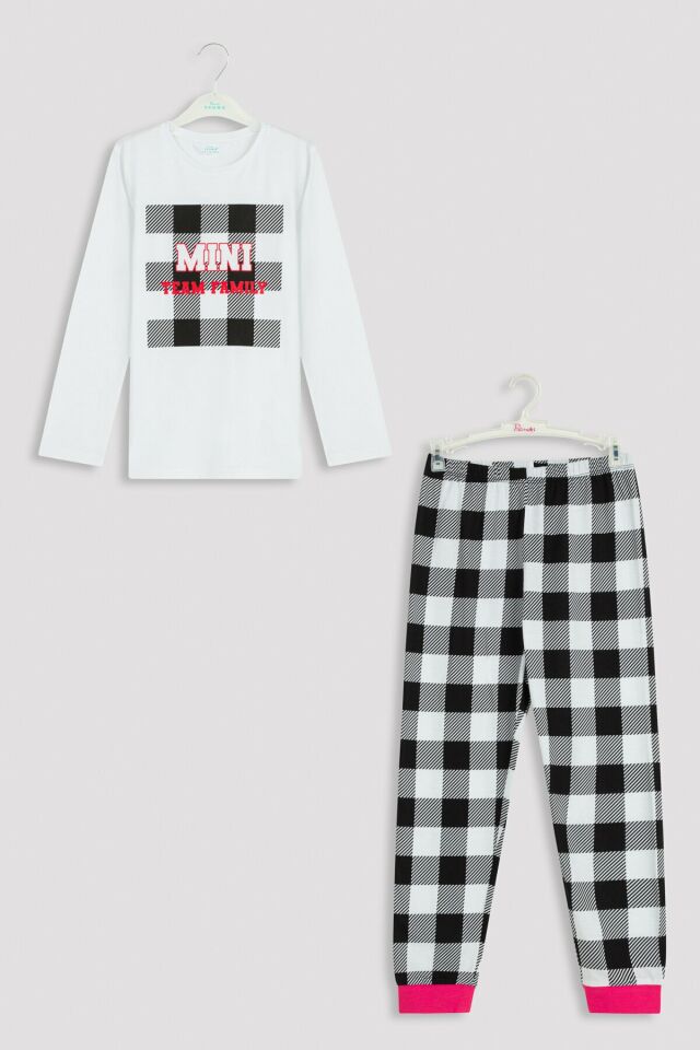 Optik Beyaz Team Fam 2li Pijama Takımı