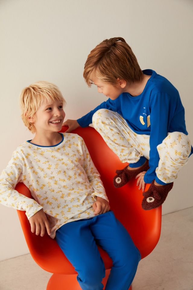 Çok Renkli Erkek Çocuk  2li Pijama Takımı