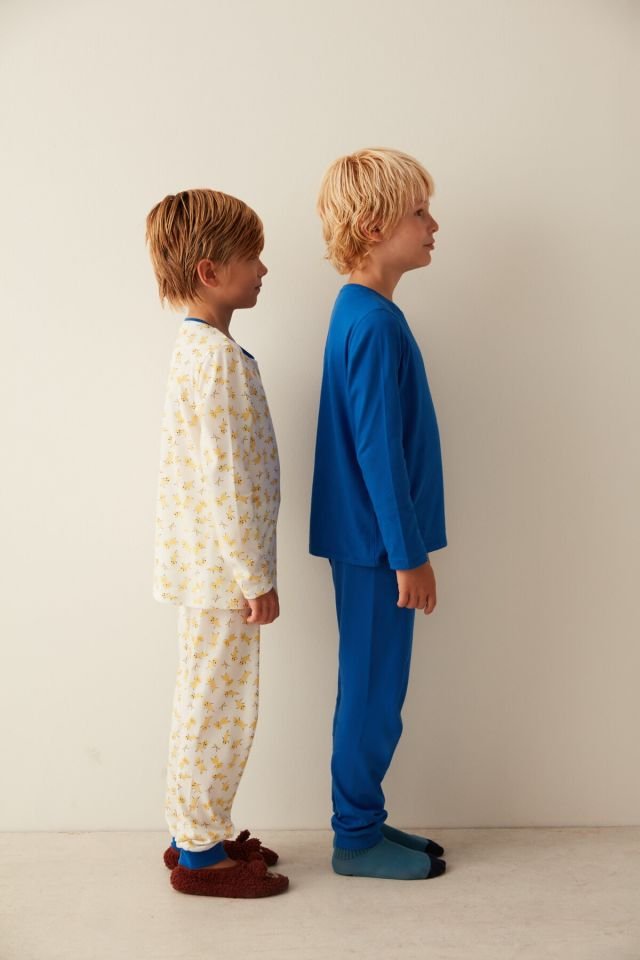 Çok Renkli Erkek Çocuk  2li Pijama Takımı