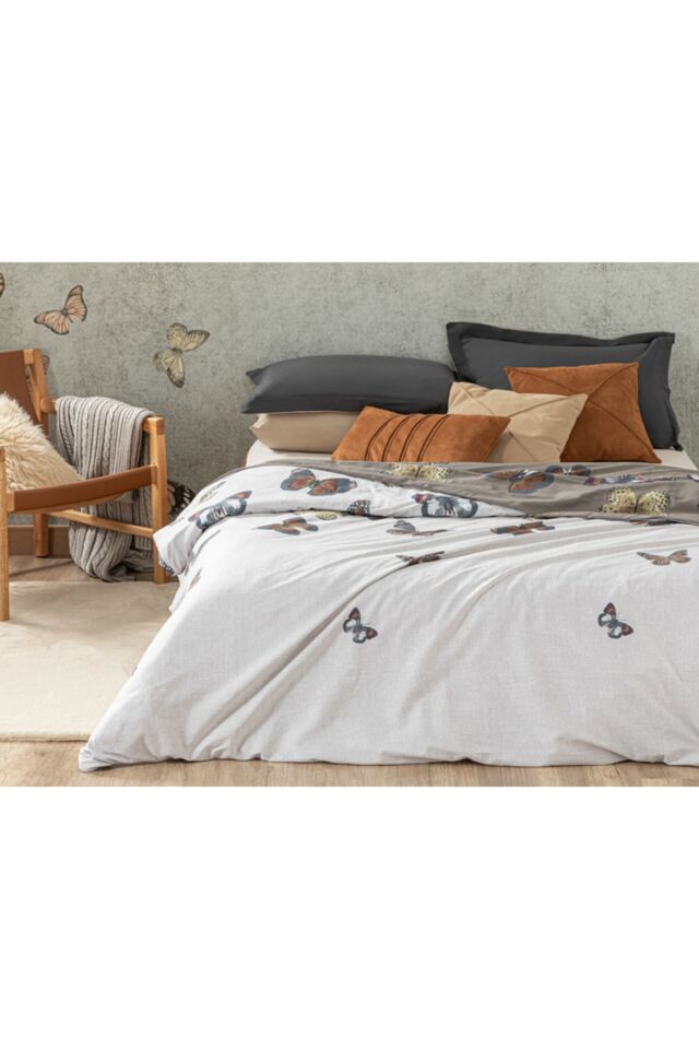 Papilions Cotton Extra King Duvet Cover 260x240 Cm Brown