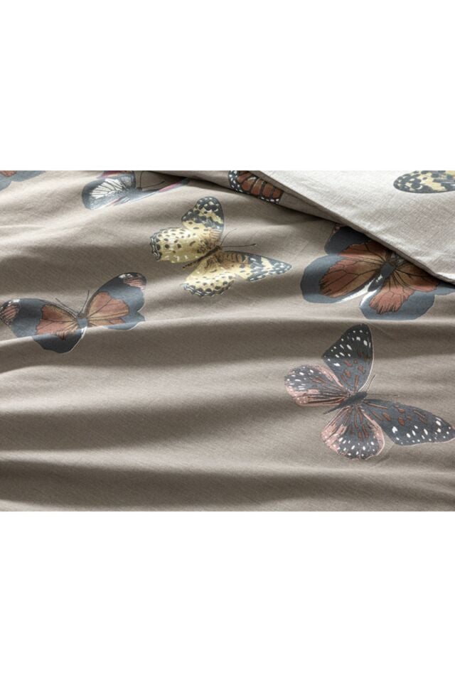 Papilions Cotton Extra King Duvet Cover 260x240 Cm Brown