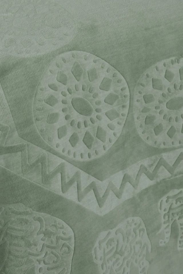 Elephant Haki Çift Kişilik Soft Embosy Battaniye