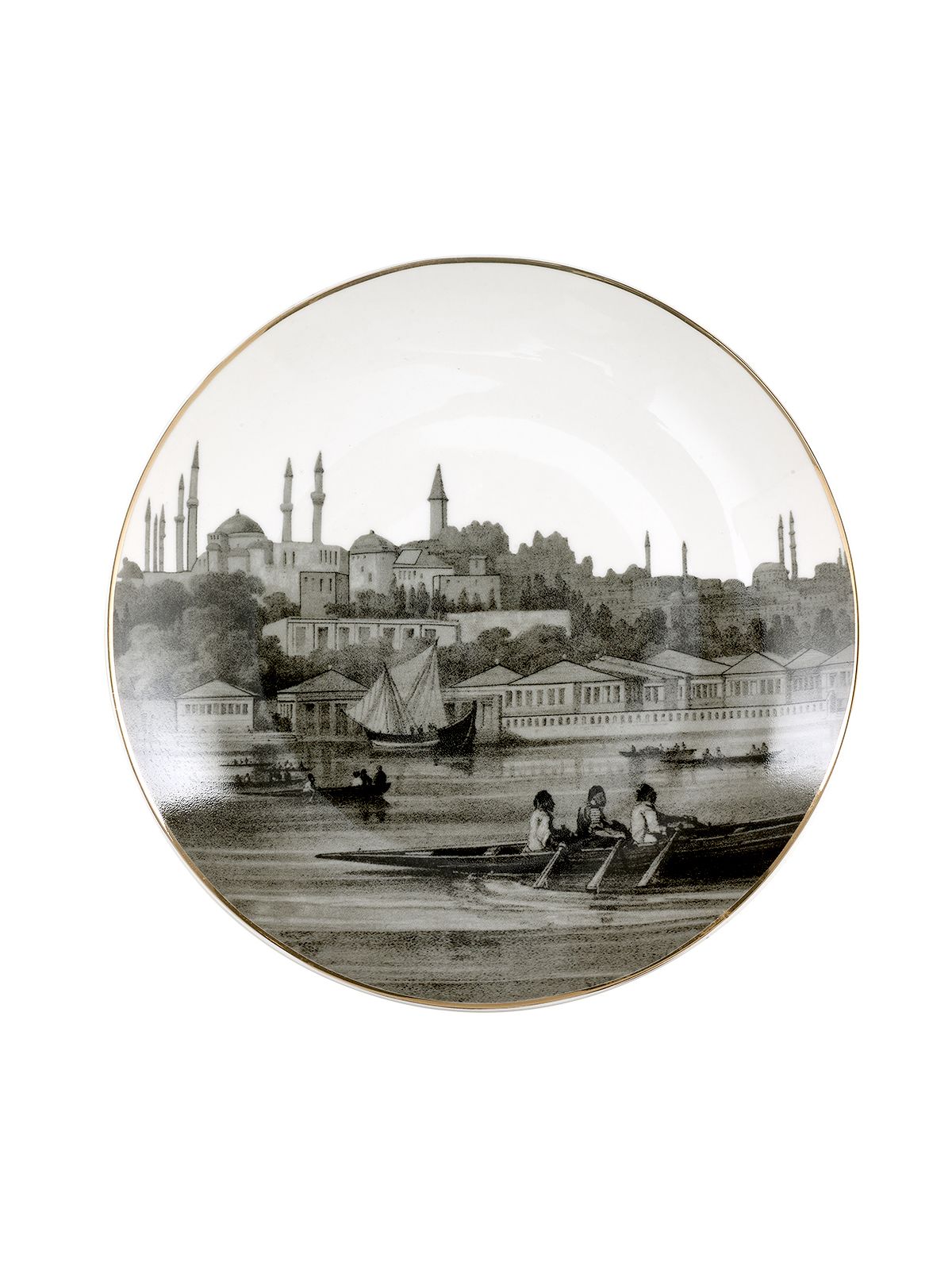 İstanbul-Haliç Gravürlü Tabak