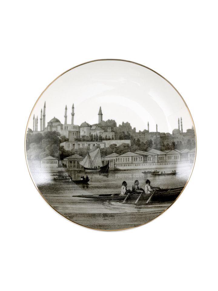 İstanbul-Haliç Gravürlü Tabak