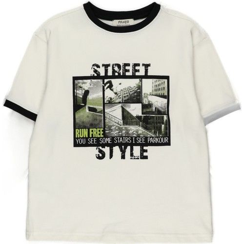 Boy's Crew Neck Printed Long Sleeved T-Shirt