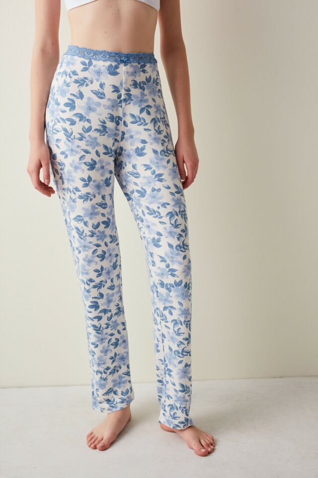 Blue Orchids Pantolon Pijama Altı