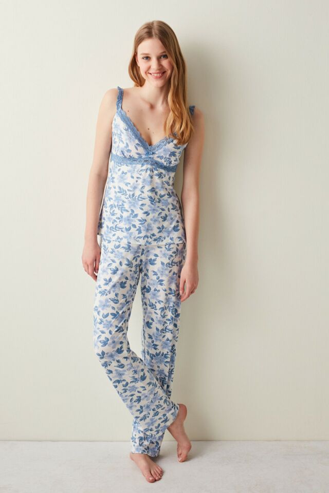Blue Orchids Pantolon Pijama Altı