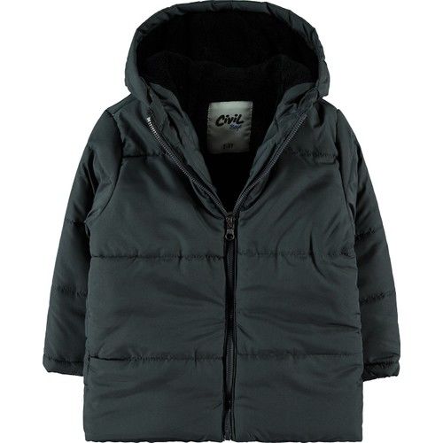 Boys Hooded Coat 2-5 Years Smoked