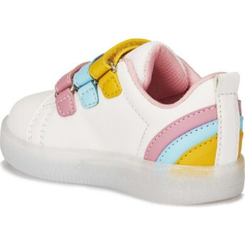 Children's Lighted Sneakers - White-Pink