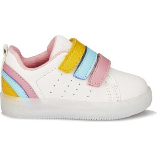 Children's Lighted Sneakers - White-Pink