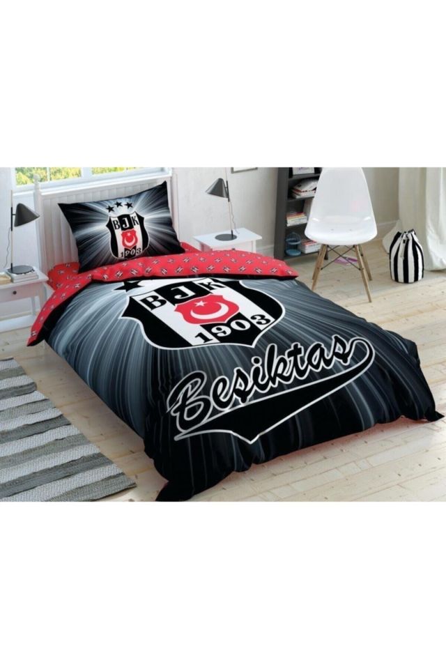 Beşiktaş Light Glow Licensed Duvet Cover Set Single Person