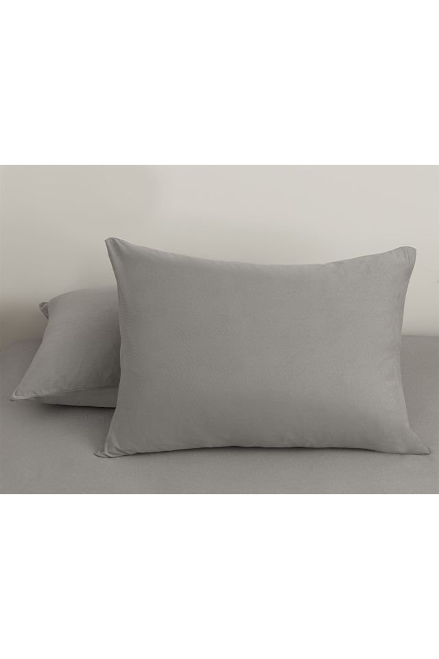 Flat Cotton Double Elastic Bed Sheet Set 160x200 Cm Pebble Stone