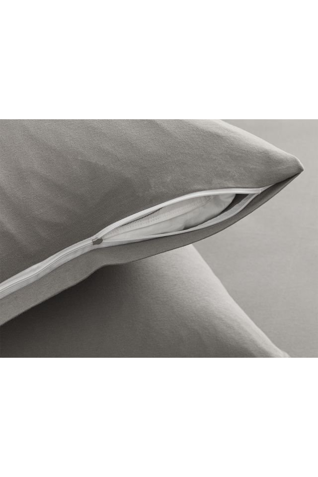 Flat Cotton Double Elastic Bed Sheet Set 160x200 Cm Pebble Stone