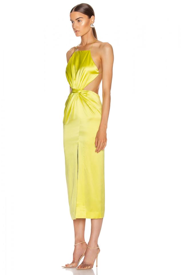 Women's Draped Cross Slim Strapless Backless Dress 4574451