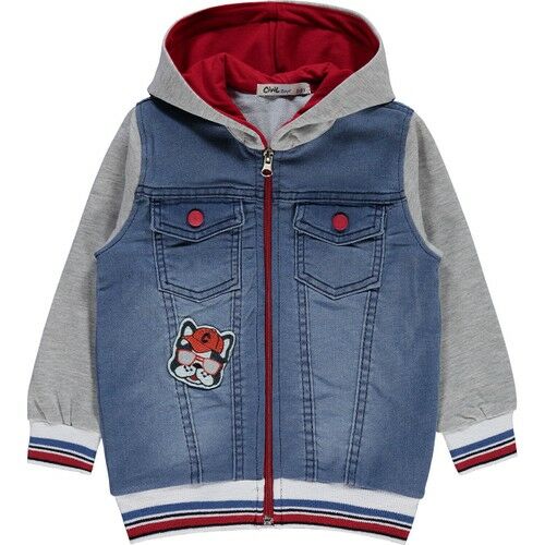 Boys Hooded Cardigan 2-5 Years Claret Red