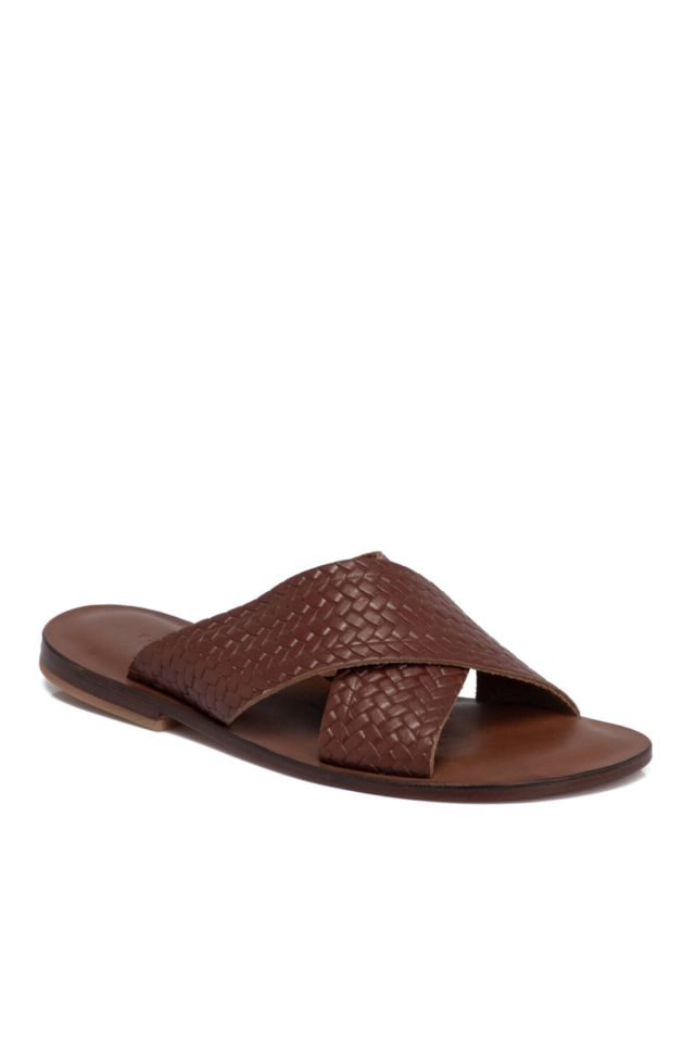Tan Leather Men's Slippers
