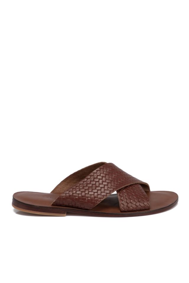 Tan Leather Men's Slippers