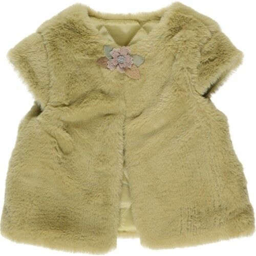 Baby Girl Floral Accessories Low-Sleeve Plush Vest