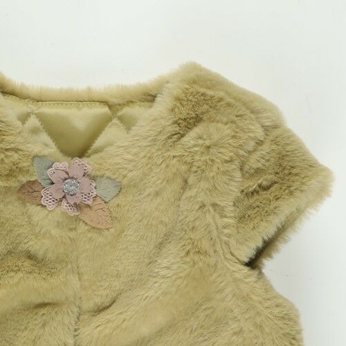 Baby Girl Floral Accessories Low-Sleeve Plush Vest