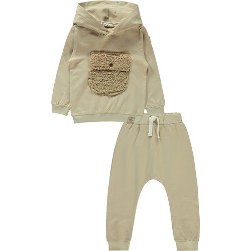 Boys Tracksuit Set 2-5 Ages Beige