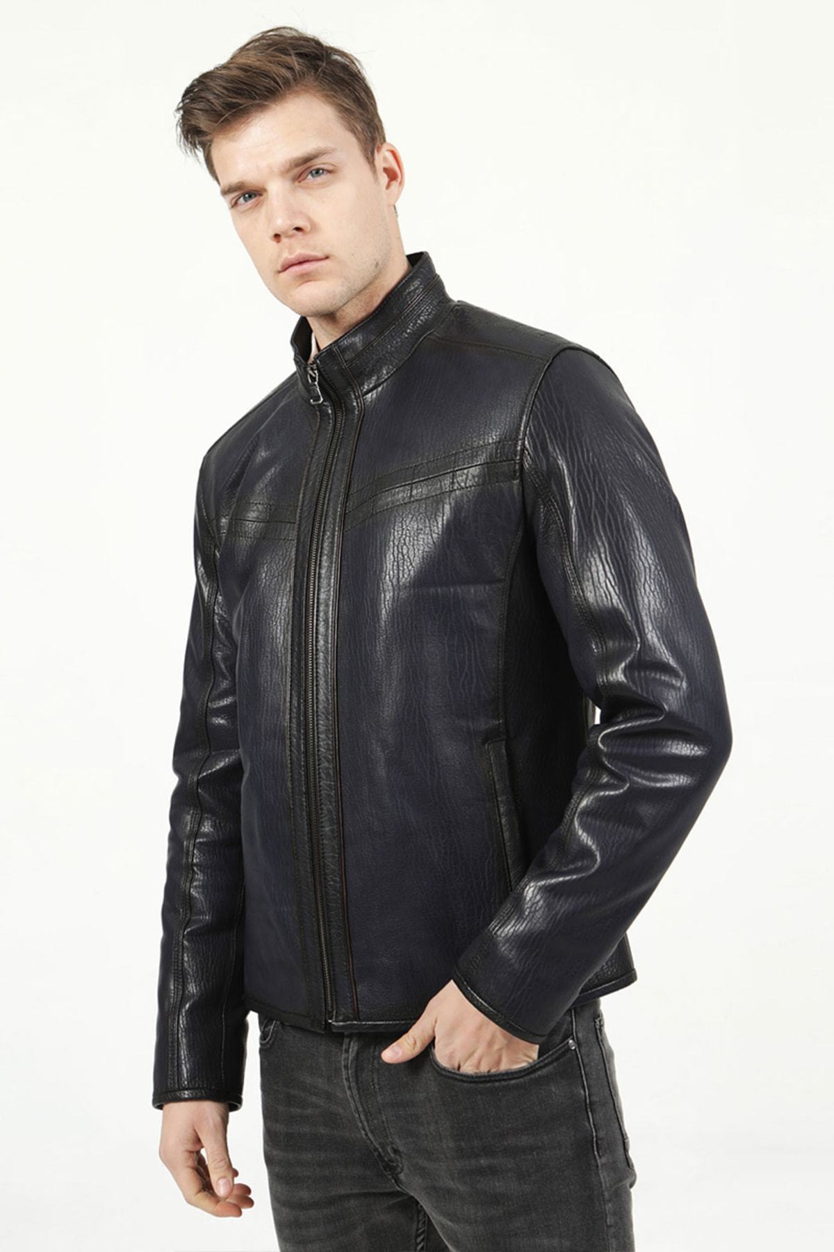 Leather Men s Coat