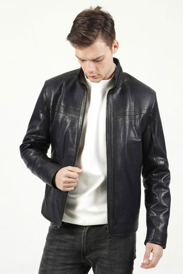 Leather Men's Coat