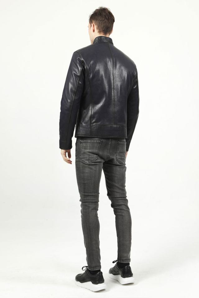 Leather Men's Coat