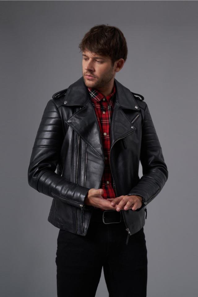 Palmiro Black Leather Coat 111626