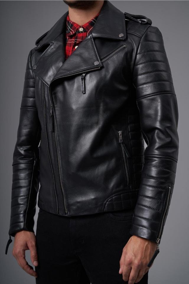Palmiro Black Leather Coat 111626
