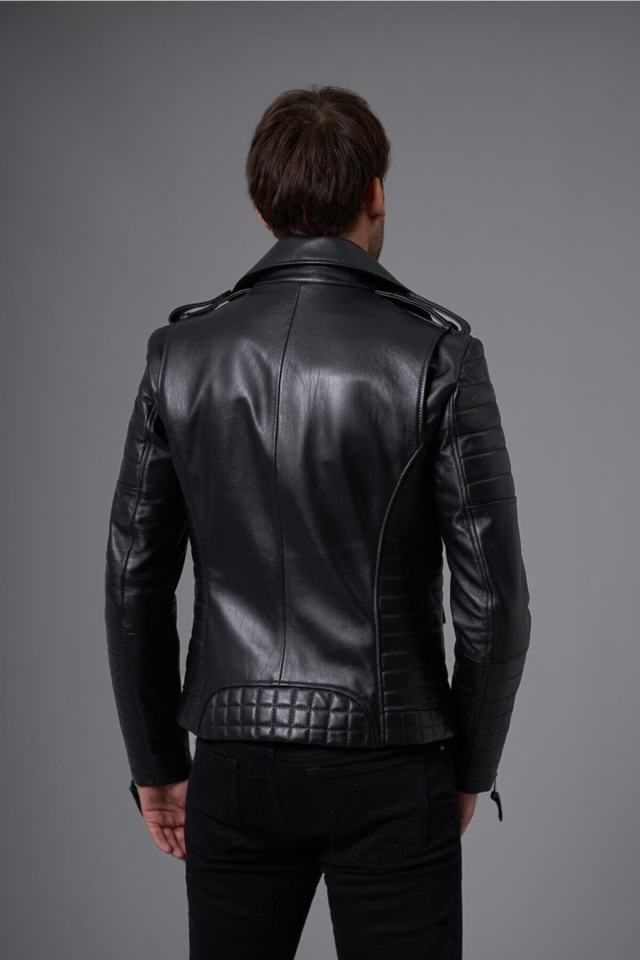 Palmiro Black Leather Coat 111626