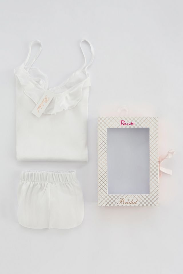Gift Bridal Satin Athlete Shorts Set