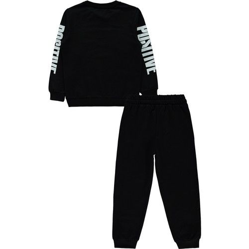 Boys Tracksuit Set 6-9 Years Black