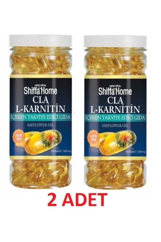 2 Adet Cla(aspir Yağı)-l-karnitin 1200 Mg 100 Softgel