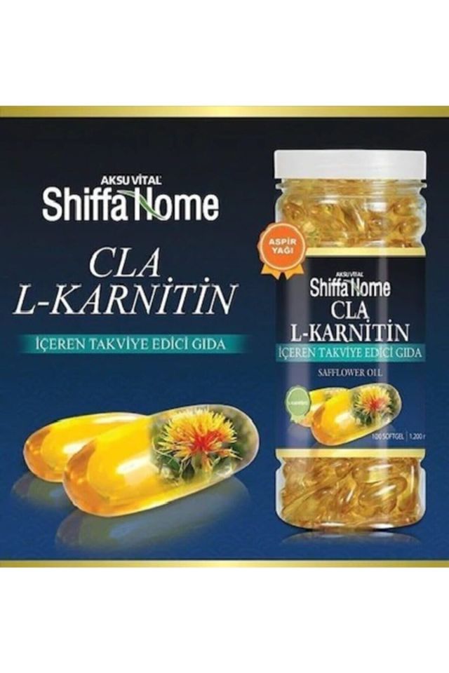 2 Adet Cla(aspir Yağı)-l-karnitin 1200 Mg 100 Softgel