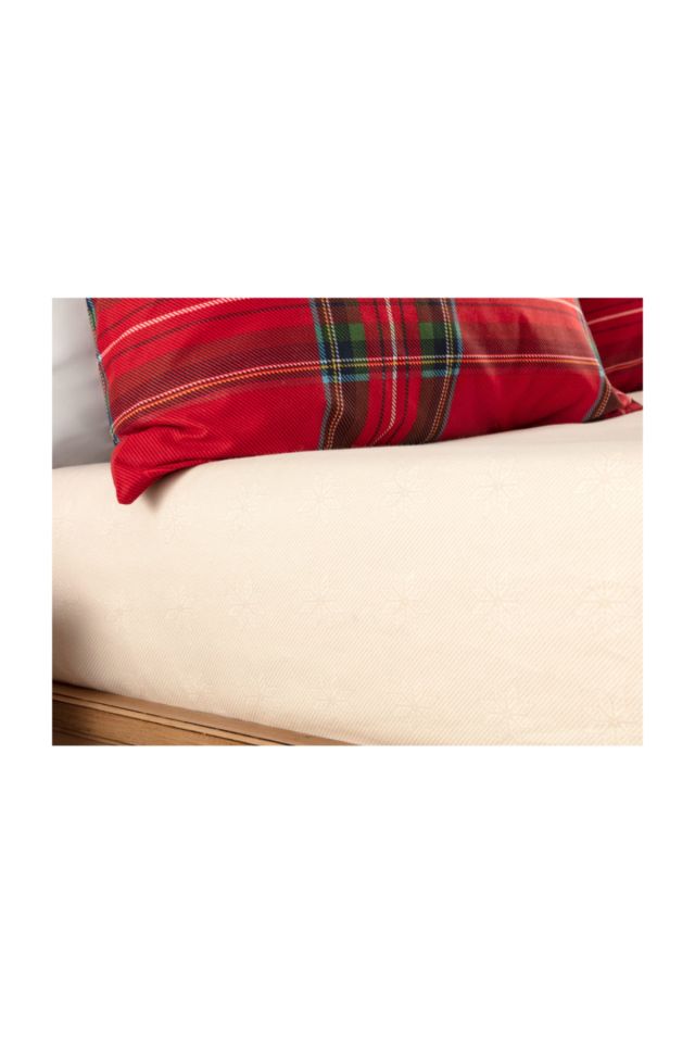 Arcachon Flannel Double Duvet Cover Set - Red
