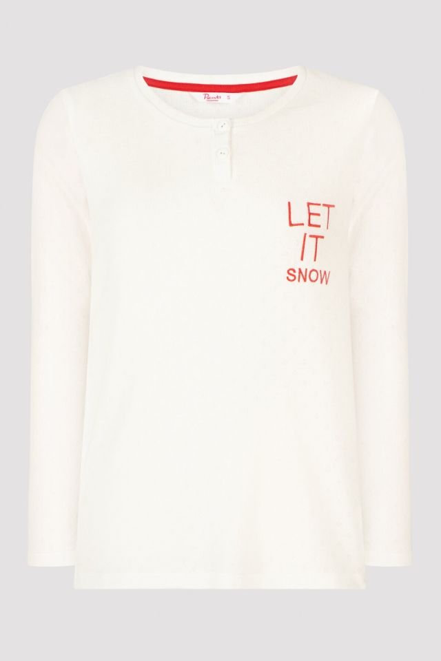 Beyaz Snow Flakes Tişört