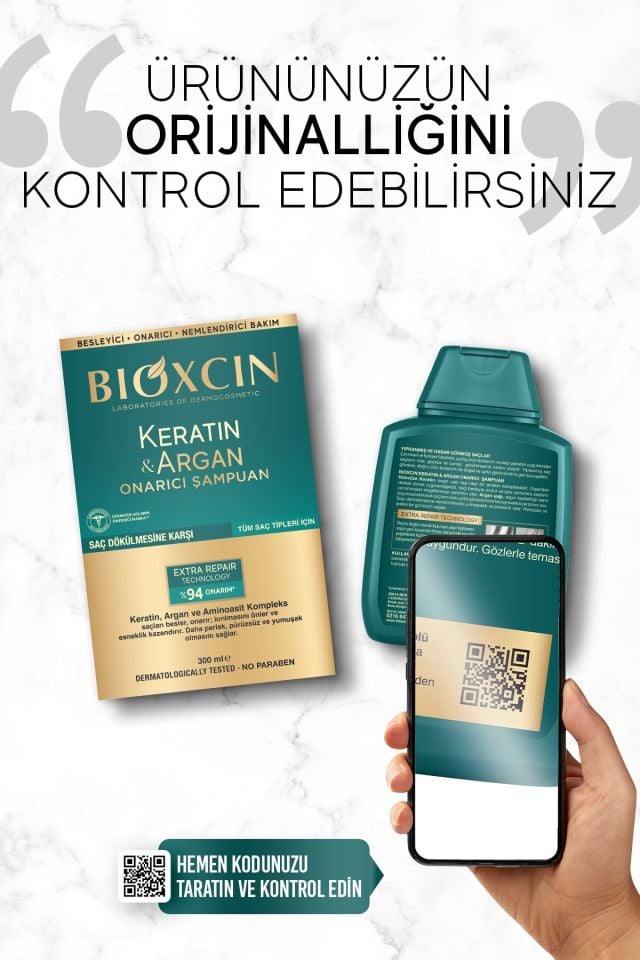 Bioxcin Ceratin-Argan Onarıcı Şampuan 300 Ml - Yıpranmış Ve Hasar Görmüş Saçlar