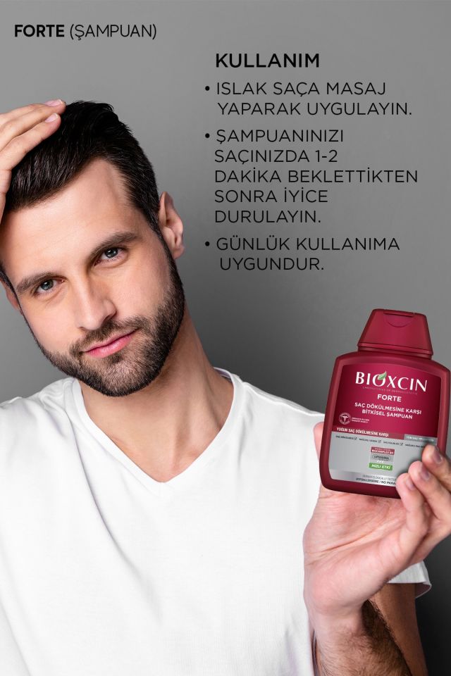 Forte Şampuan Tüm Saç Tipleri Için 3x300ml Yoğun Saç Dökülmesi Şampuanı
