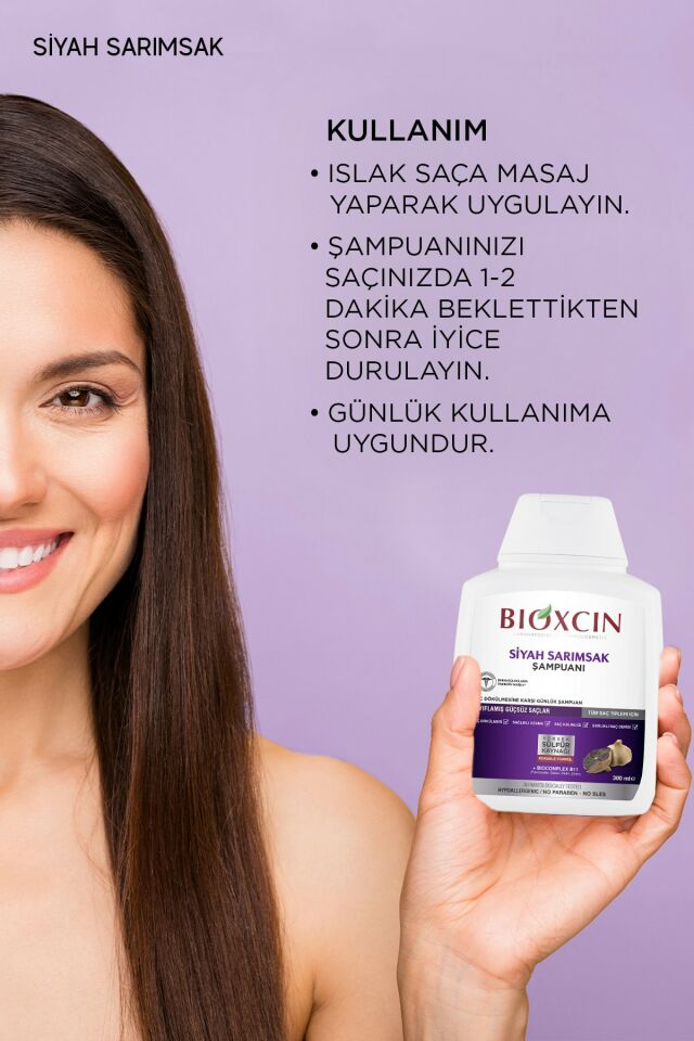 Siyah Sarımsak Şampuan 3x300 Ml - Saç Dökülmesi Karşıtı Şampuan