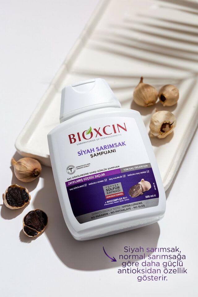 Siyah Sarımsak Şampuan 3x300 Ml - Saç Dökülmesi Karşıtı Şampuan