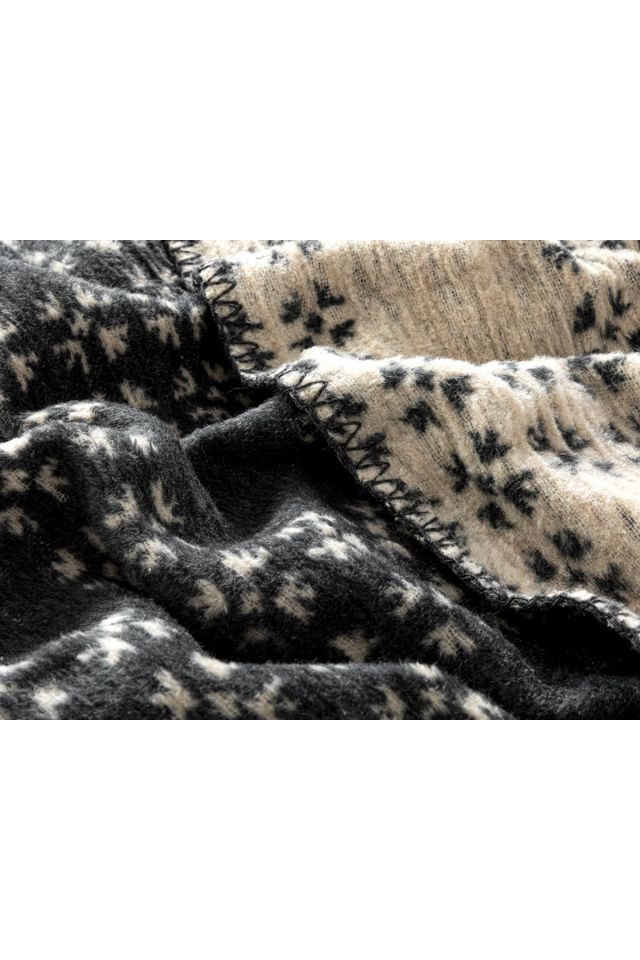 Diamond Plaid Pamuklu Çift Kişilik Battaniye 200x220 Cm Antrasit
