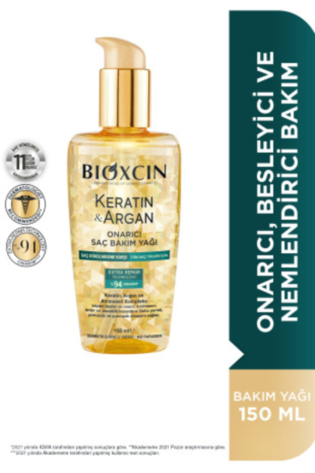 Bioxcin Keratin-Argan Onarıcı Saç Bakım Yağı 150ml