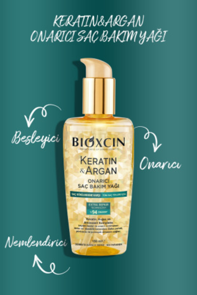 Bioxcin Keratin-Argan Onarıcı Saç Bakım Yağı 150ml